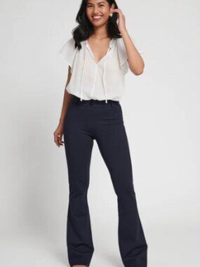 Betabrand Classic DPYP™ Dress Pant Yoga Pant | Bootcut Size Large Petite